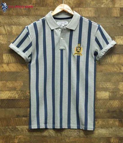 Men's Striped Polo Shirt